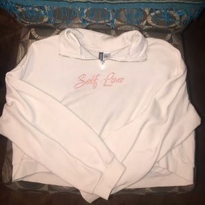 White cropped sweater